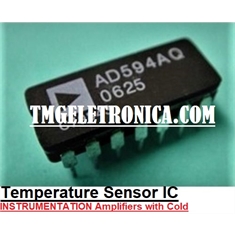 AD594 - CI AD 594AQ Temperature sensor, J-type thermocouple INSTRUMENT AMPLIFIER, 15KHZ, -55÷125°C - Militar Ceramic DIP 14Pinos - AD594AQ - CI Temperature sensor, DIP 14PINOS
